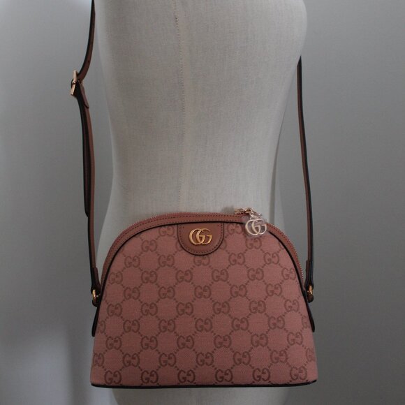 NWT GUCCI GG Monogram Pink New Canvas Ophidia GG Dollar Dome Shoulder Bag 499621 - Picture 9 of 10